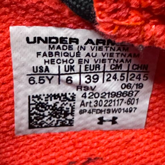 Under Armour UA Curry SC 3Zero 3 GS Red Black Basketball Sneakers Size 5.5Y EUC - Picture 10 of 16